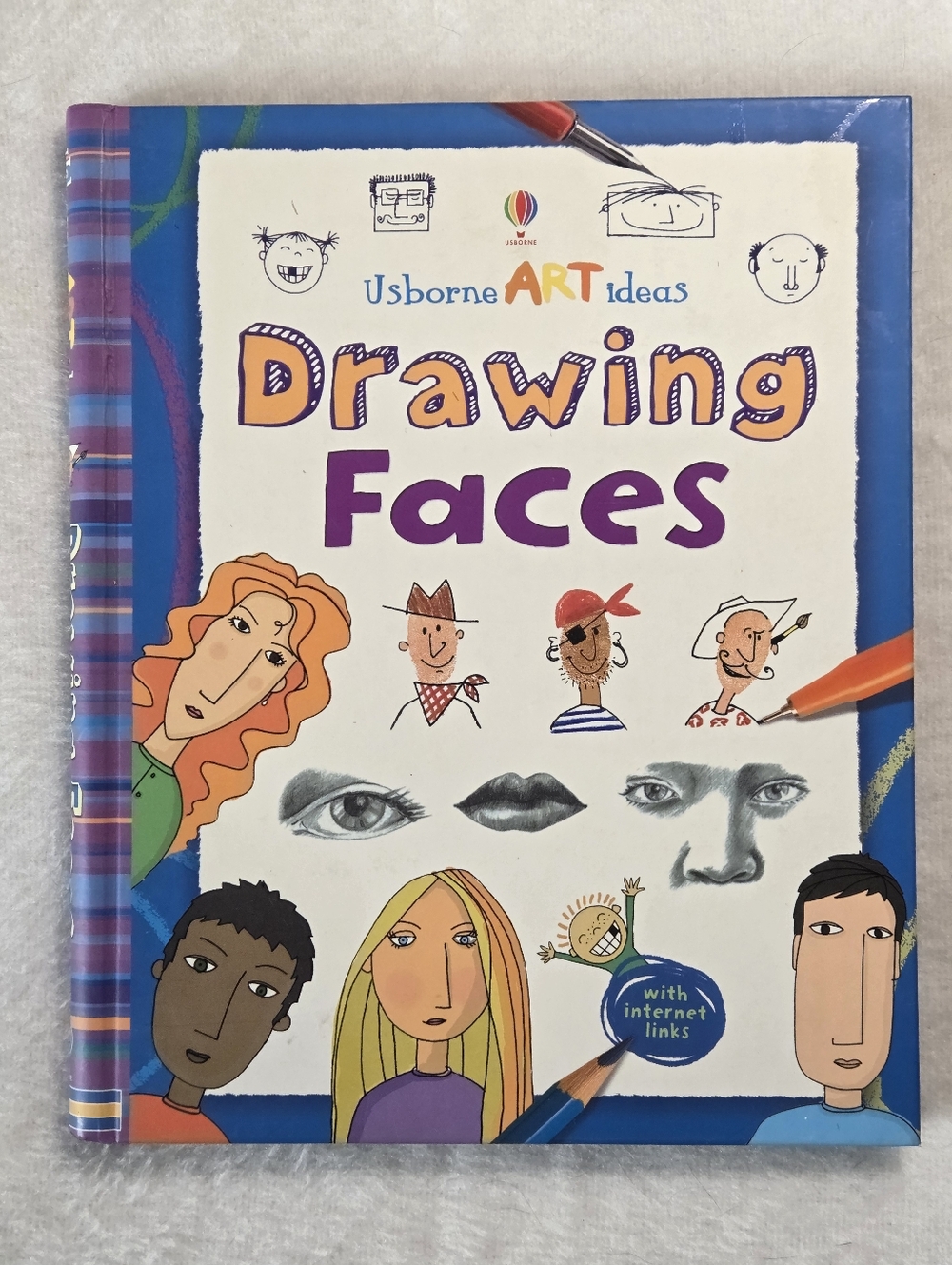 Usborn Art Ideas Drawing Faces Hardcover with Spiral Spine Book